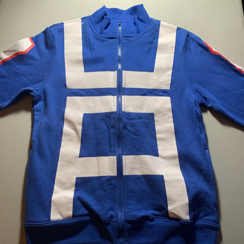My Hero Academia Funimation Izuku Blue Zippered Sweatshirt Size XS